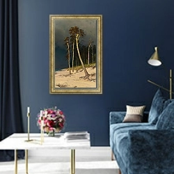 «Песчаная береговая линия» в интерьере в классическом стиле в синих тонах