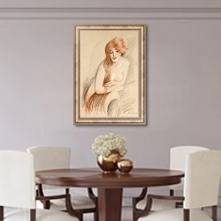 «Nu Féminin À La Longue Chevelure» в интерьере столовой в классическом стиле