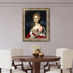 «Портрет великой княжны Александры Павловны 2» в интерьере столовой в классическом стиле