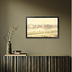 «Le Palais Royal en 1634» в интерьере с деревянными деталями