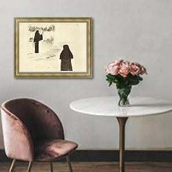 «La lessive.» в интерьере в классическом стиле над креслом