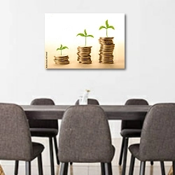 «Растущие деньги» в интерьере переговорной комнаты в офисе