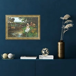 «Ловля лакомых кусочков» в интерьере в классическом стиле в синих тонах