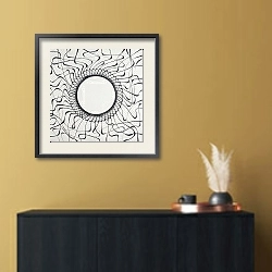 «The circles. Ring 12» в интерьере в стиле минимализм над комодом