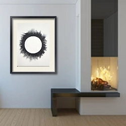 «The circles. Ring 11» в интерьере в стиле минимализм у камина