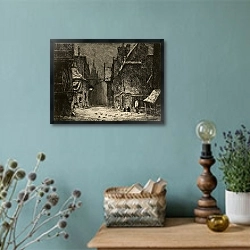 «Rue de la vieille lanterne» в интерьере в стиле ретро с бирюзовыми стенами