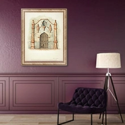 «Mission Church Doorway» в интерьере в классическом стиле в фиолетовых тонах
