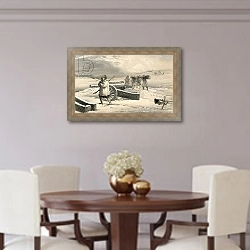 «Sentinel of the Zouaves before Sebastopol» в интерьере столовой в классическом стиле