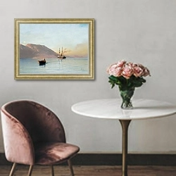 «Феодосийский залив» в интерьере в классическом стиле над креслом