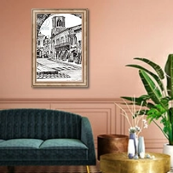 «Sauveterre France, 2010,» в интерьере классической гостиной над диваном