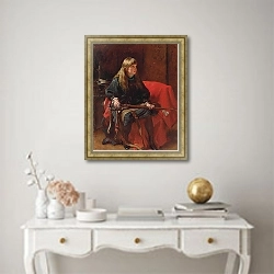 «Ты когда-нибудь убивал кого-нибудь, отец» в интерьере в классическом стиле над столом