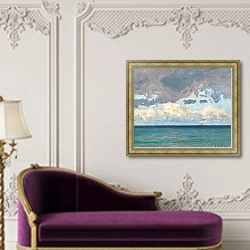 «Clouds over the sea» в интерьере в классическом стиле над банкеткой