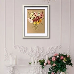 «Гибридные Иксии» в интерьере в стиле прованс над камином с лепниной