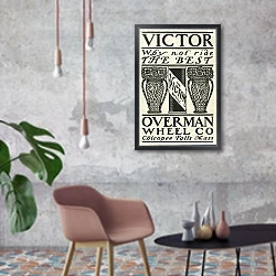 «Victor Overman Wheel Co.» в интерьере в стиле лофт с бетонной стеной
