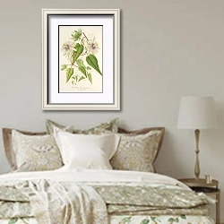 «Passiflora Baraquiniana» в интерьере спальни в стиле прованс над кроватью