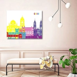 «Кадис: Город ярких горизонтов» в интерьере современной прихожей в розовых тонах