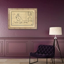 «Le ‘Lion’ de garde de l’industrie française» в интерьере в классическом стиле в фиолетовых тонах