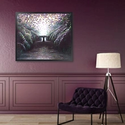 «Fountain of life, 2016,» в интерьере в классическом стиле в фиолетовых тонах
