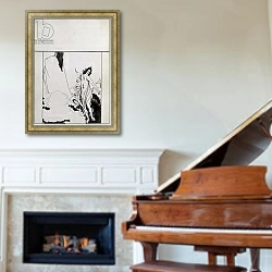 «Fourth tableau of Das Rheingold,» в интерьере классической гостиной над камином