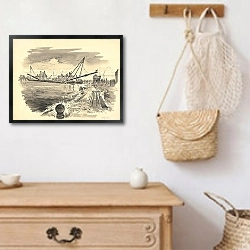 «Spijkerboor» в интерьере в стиле ретро над комодом