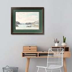 «Беседа с эскимосами из племени Тлевичодезет» в интерьере кабинета с деревянным столом