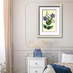 «Platycodon Grandiflorum» в интерьере спальни в стиле прованс с синими деталями