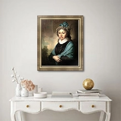 «Портрет Анны Сергеевны Безобразовой» в интерьере в классическом стиле над столом