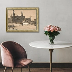 «Helbigs und katholische Hofkirche» в интерьере в классическом стиле над креслом