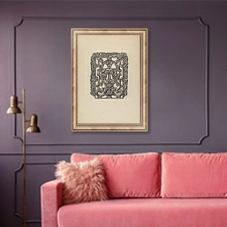 «Window Grille» в интерьере гостиной с розовым диваном