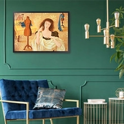 «The Couturiers, 1996» в интерьере в классическом стиле с зеленой стеной
