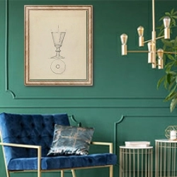 «Wine Glass» в интерьере в классическом стиле с зеленой стеной