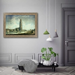 «Boston Stump: view from the South-west» в интерьере коридора в классическом стиле