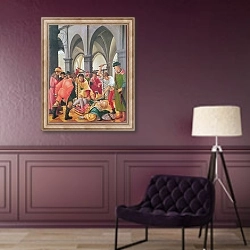 «The Martyrdom of St. Florian» в интерьере в классическом стиле в фиолетовых тонах