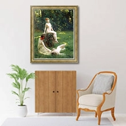 «На поляне» в интерьере в классическом стиле над комодом