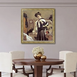 «Portrait of Henrietta Girshmann, 1907 1» в интерьере столовой в классическом стиле