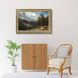 «Гора Коркоран» в интерьере в классическом стиле над комодом