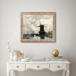 «Мельница» в интерьере в классическом стиле над столом