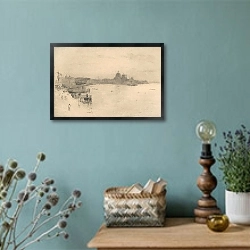 «View of Venice» в интерьере в стиле ретро с бирюзовыми стенами