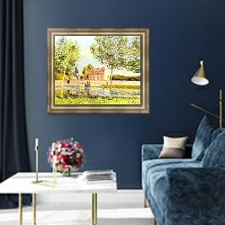 «Дома на берегу Луэна» в интерьере в классическом стиле в синих тонах