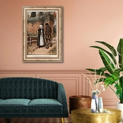 «Illustration for Adam Bede 3» в интерьере классической гостиной над диваном