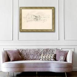 «Усадьба, Гудбрандсдален» в интерьере гостиной в классическом стиле над диваном