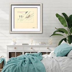 «Traineau» в интерьере спальни в стиле прованс с голубыми деталями