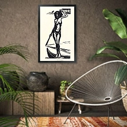 «Папоеще» в интерьере комнаты в этническом стиле