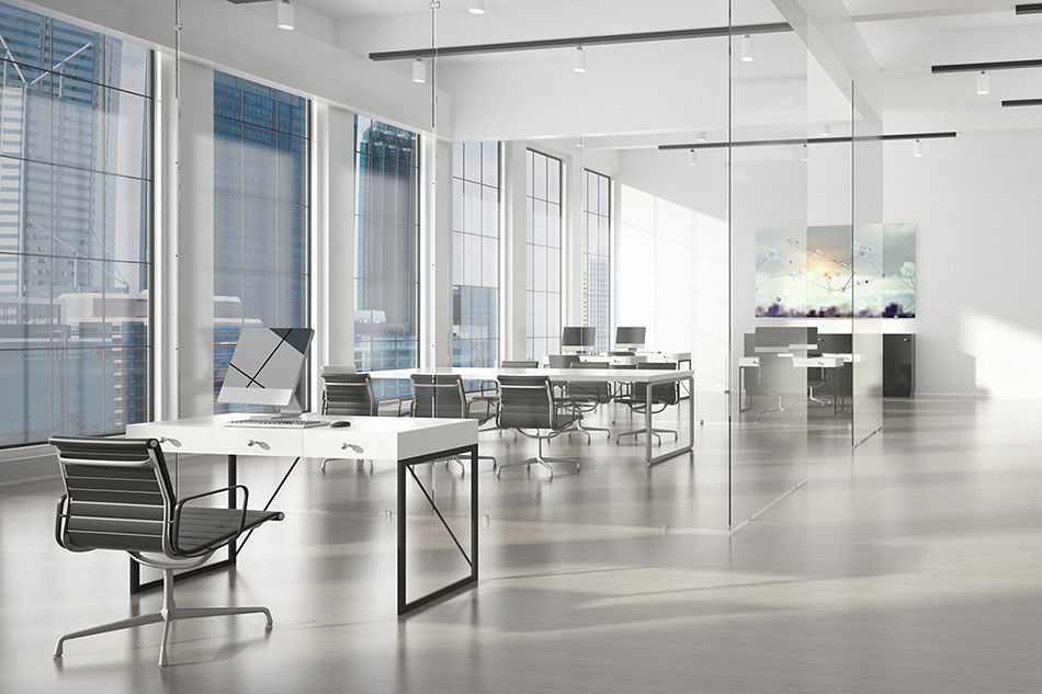 Постер с современными технологиями в офисе айти-компании