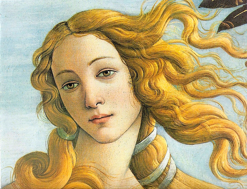 фрагмент картины Боттичелли Рождение Венеры