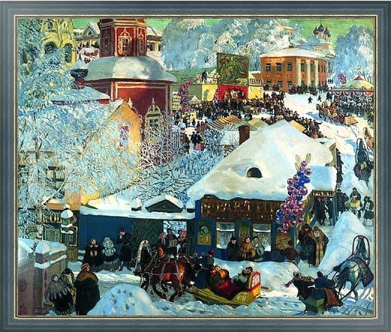 Масленица картина б кустодиева масленица