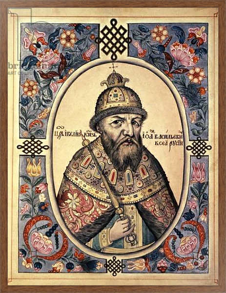 Постер Portrait of Ivan Grozny. с типом исполнения На холсте в раме в багетной раме 1727.4310