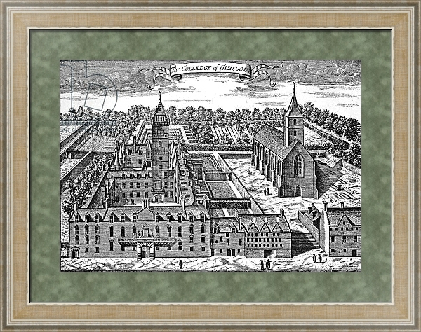 Постер The Colledge of Glasgow, from 'Theatrum Scotiae', 1693 с типом исполнения Акварель в раме в багетной раме 485.M40.584