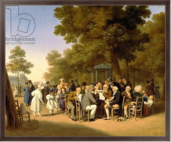 Постер Politicians in the Tuileries Gardens, 1832 с типом исполнения На холсте в раме в багетной раме 221-02