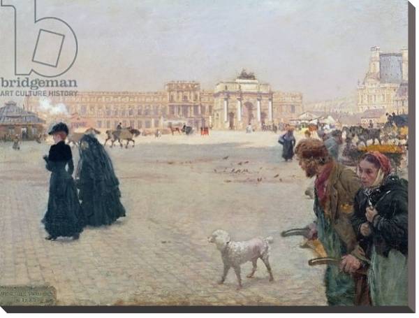 Постер La Place du Carrousel, Paris: The Ruins of the Tuileries, 1882 с типом исполнения На холсте без рамы